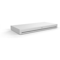 White Cisco video conferencing codec with sleek rectangular design and front ventilation slot.