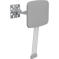 Cisco Meraki CW-ANT-D1-NS-00 directional antenna, square panel, gray, with four N-type connectors and mounting bracket.