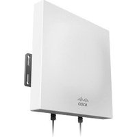 White Cisco Meraki MA-ANT-25 sector antenna, square design with N-type connectors and mounting bracket.