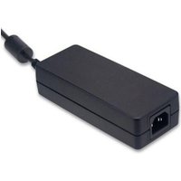 Black Cisco Meraki power adapter, rectangular shape, 50W, with AC input port and attached cable.