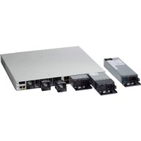 Cisco PWR-C6-600WAC= power supply, rectangular, metallic finish, with multiple ports and connectors, for network switch.