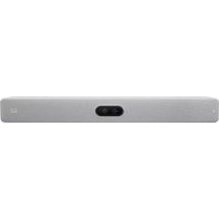Cisco Room Bar Pro, sleek gray bar with central camera lens, designed for video conferencing, Ethernet LAN compatible.