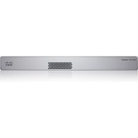 Silver Cisco firewall with vented front panel, 8-GbE ports, 4 SFP ports, model FPR1140-NGFW-K9.