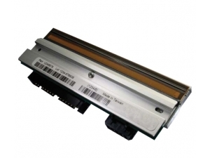 Citizen JM14705-0 print head in silver metal with a yellow thermal strip, featuring barcode labels and a connector for direct thermal printing applications.