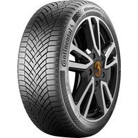 Continental AllSeasonContact 2 tire, 255/40 R20, black with kerbing rib, detailed tread pattern, and Continental logo.