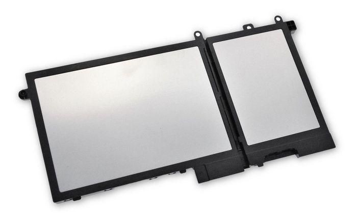 CoreParts Lpop Ery for Dell 47Wh battery featuring a sleek black casing with silver accents, designed for compatibility with specific Dell laptop models.
