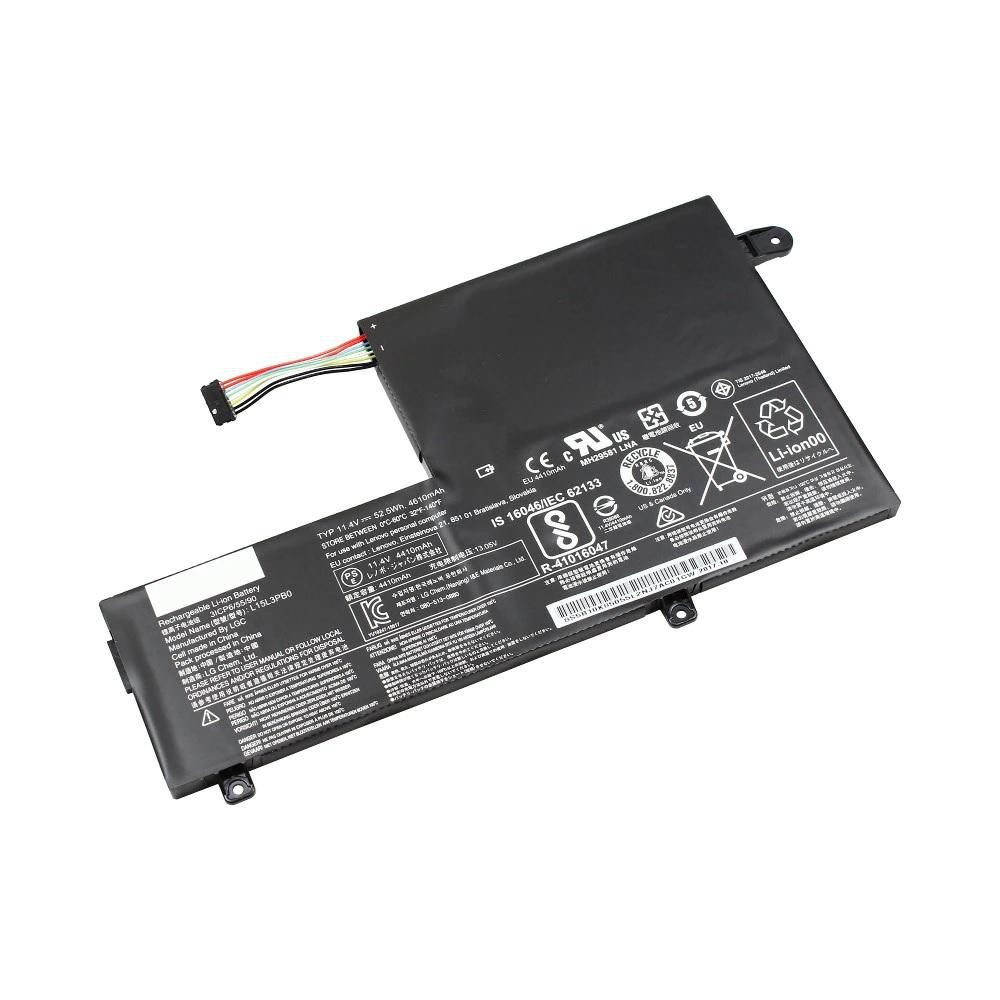 Black lithium-ion laptop battery with multiple connectors, featuring safety labels, specifications, and a barcode on the surface, designed for CoreParts MBXLE-BA0127 model.
