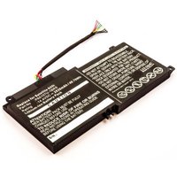 Black CoreParts MBXTO-BA0001 laptop battery with white text and multicolored wires.
