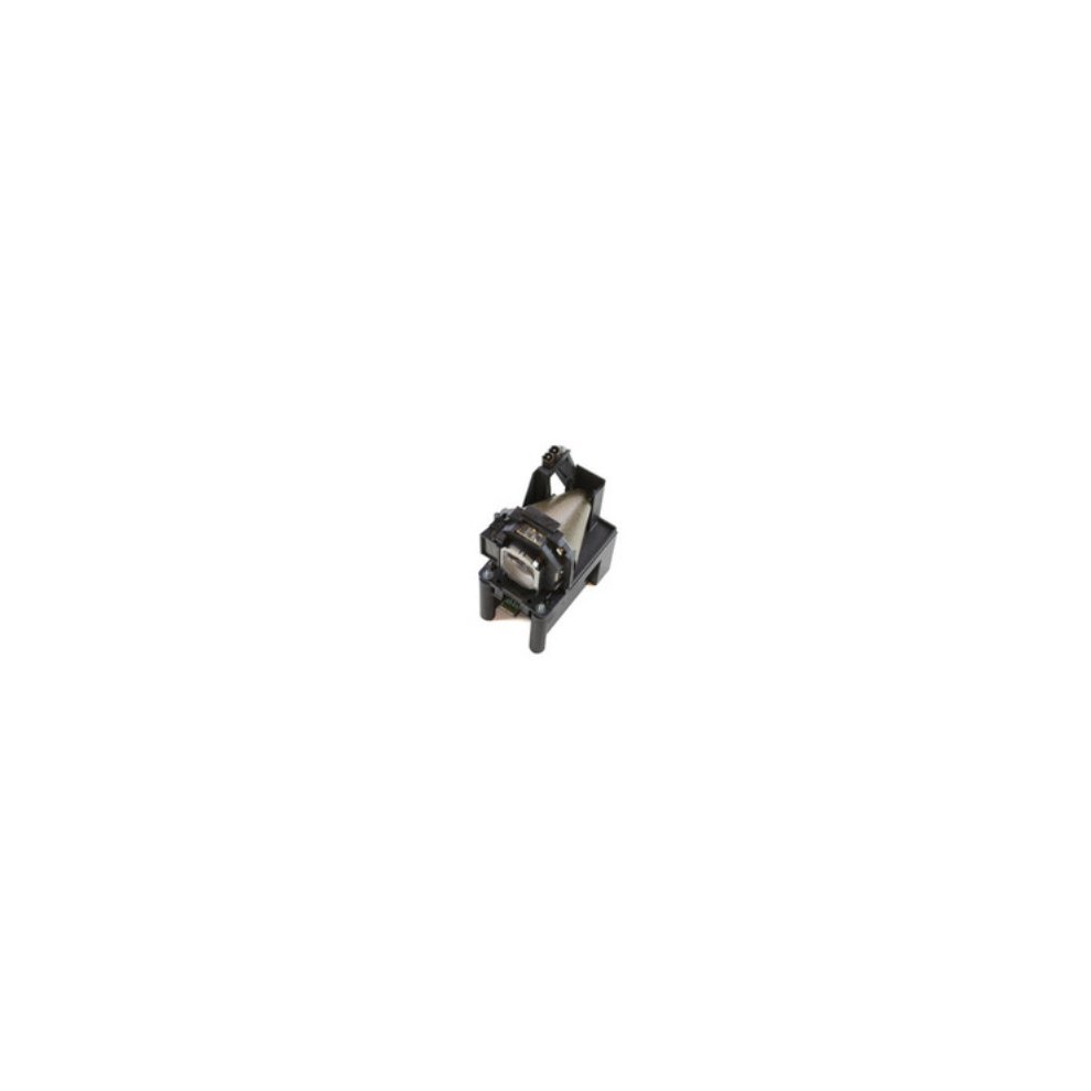 Black projector lamp assembly with a silver bulb, featuring a sturdy housing and connectors for easy installation, designed for high-performance projection.