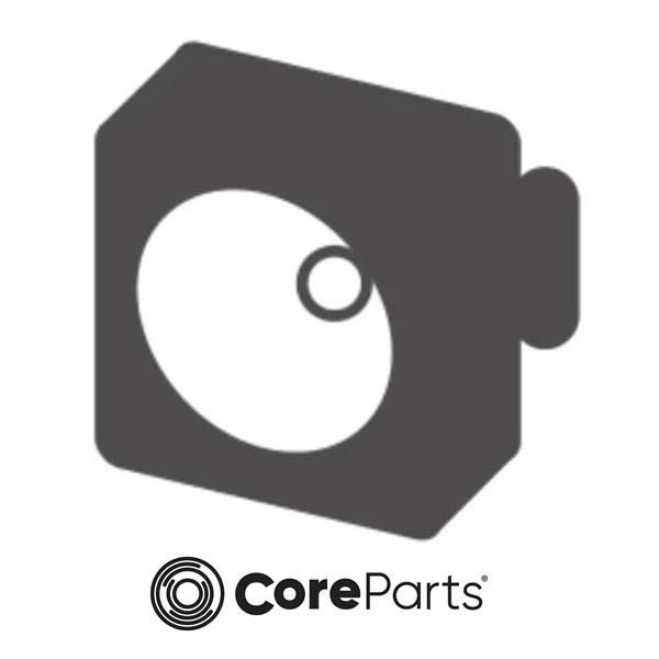 CoreParts ML12756 projector lamp in a compact, rectangular design, featuring a circular lens and a sturdy casing, highlighted by the CoreParts logo below.
