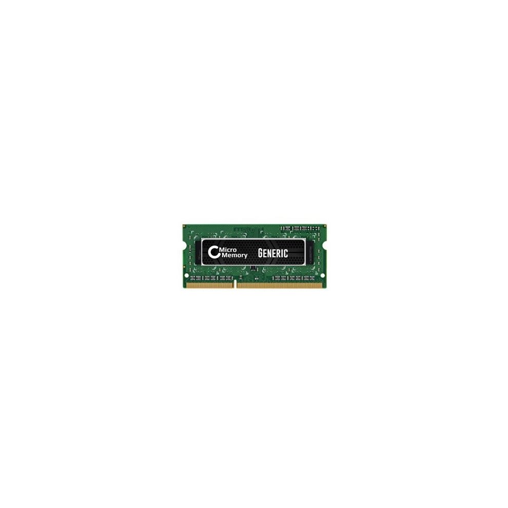 Green 204-pin SO-DIMM memory module with a black label reading "Generic," featuring 4 GB DDR3 capacity and gold connectors on the bottom edge.