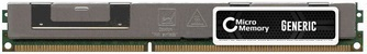 CoreParts MMLE067-16GB memory module features a sleek black and silver design with a 240-pin DIMM layout, labeled with "Micro Memory" and "GENERIC" branding.