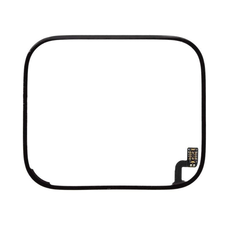 Black rectangular mobile phone spare part for Apple Watch, featuring a thin frame and a small connector on one side, designed for the 44mm model.