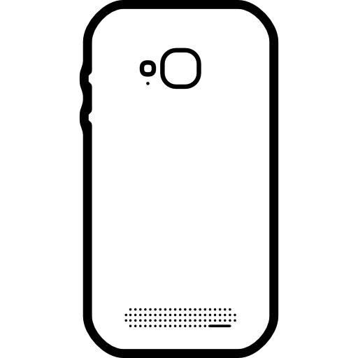 White mobile phone spare part with a textured back, featuring a camera cutout and speaker grille at the bottom, designed for the CoreParts MOBX-XMI-MI8 model.