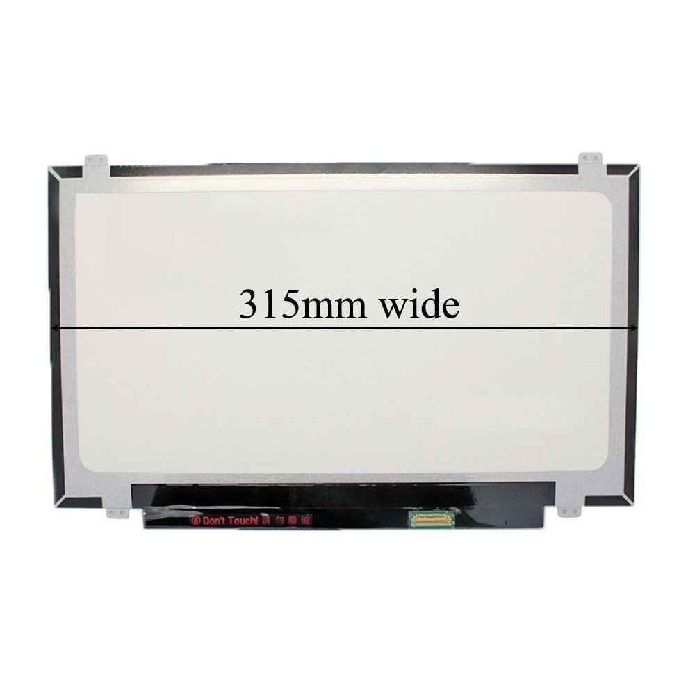 CoreParts MSC140F30-213M laptop display spare part, featuring a sleek black frame, a large white screen area, and a width of 315mm, with a caution label stating "Don't Touch."