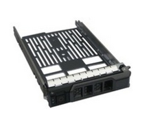 Black metal computer case part with a slotted design, featuring multiple connection ports and a sliding mechanism for easy installation.