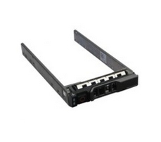 Black metal computer case part with a rectangular shape, featuring multiple slots and a connector interface at one end, designed for modular assembly.