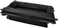 Black toner cartridge with a sturdy plastic body, featuring a rectangular shape and multiple connection points for easy installation in compatible printers.