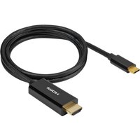 Black Corsair USB Type-C to HDMI adapter cable, 1 meter, with gold-plated connectors and Corsair logo on HDMI end.