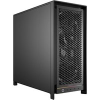 Black Corsair FRAME 5000D WORKSTATION Midi Tower with mesh front panel and side ventilation.