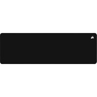 Black Corsair MM500 v2 gaming mouse pad, extended size, with a smooth surface and Corsair logo in the corner.