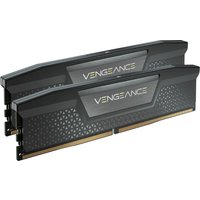 Corsair Vengeance DDR5 memory module 32 GB, 2 x 16 GB, black heatsink with gold accents and Vengeance logo.