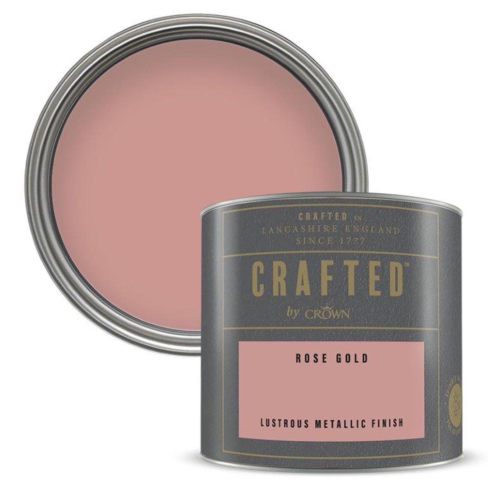 Crown Crafted by Crown Lustrous Metallic, Rose Gold 125ml