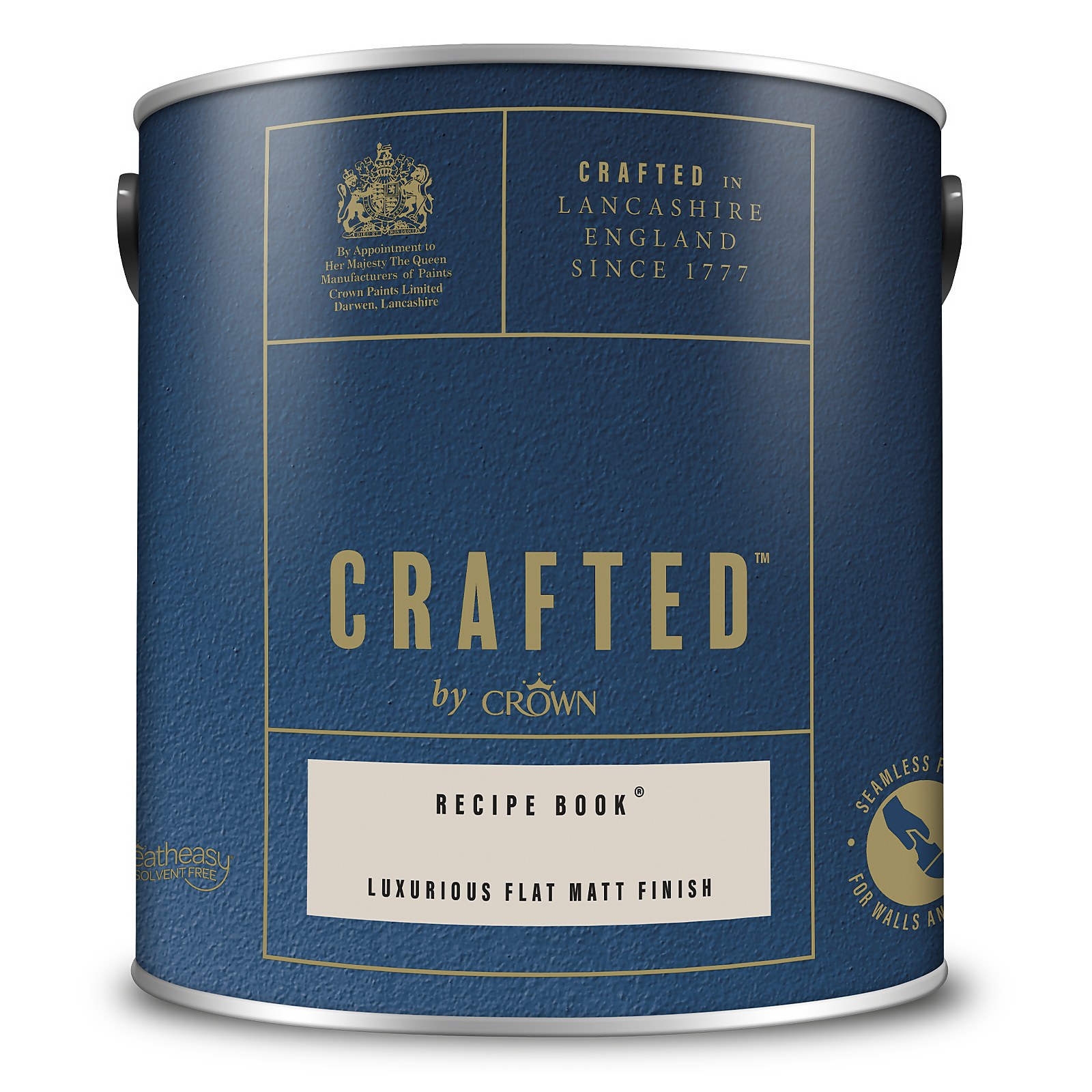 Crafted by Crown Luxurious Flat Matt Emulsion, Recipe Book 2.5L - image 3