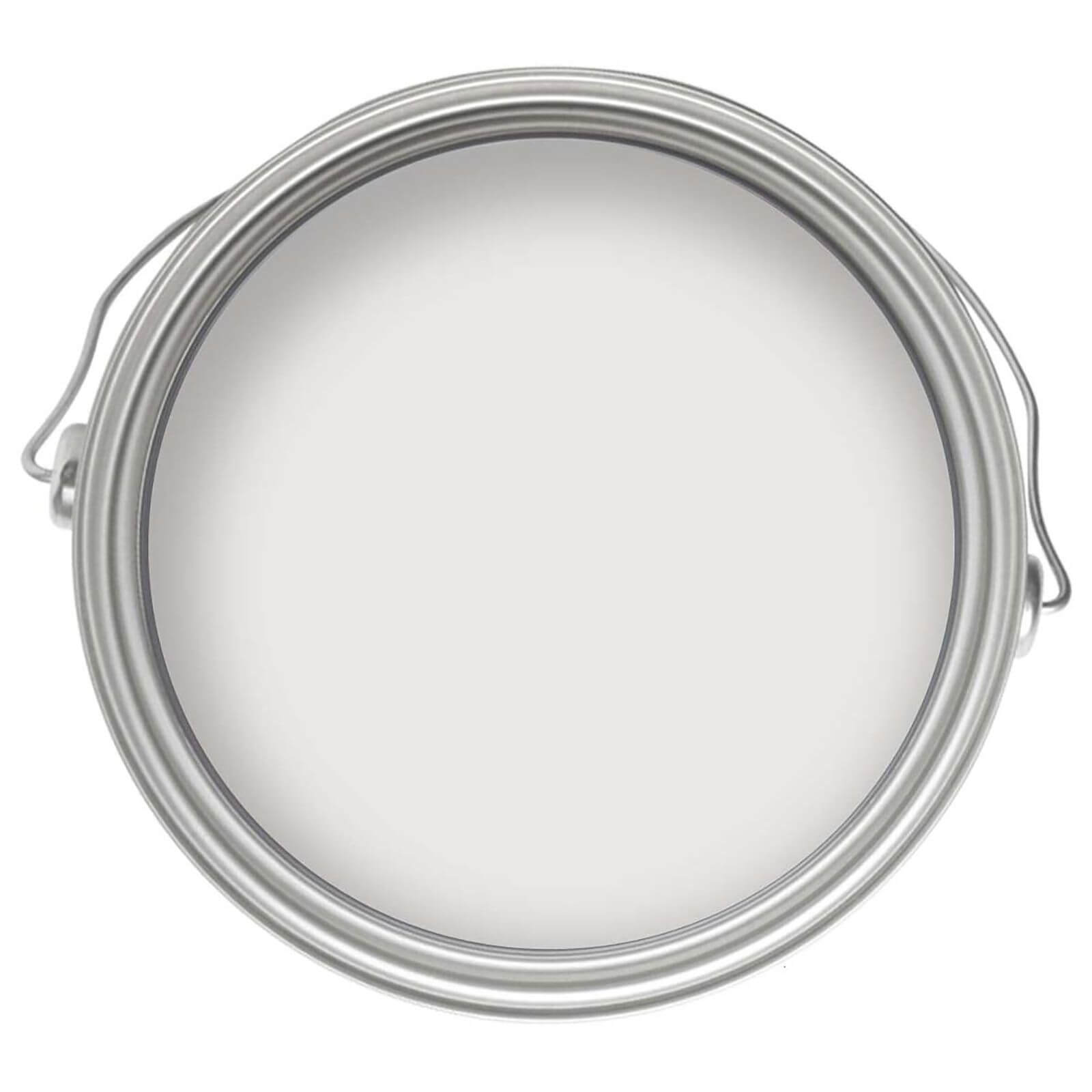 Round metal paint can with a silver finish, featuring a secure handle, labeled "Craig and Rose 1829 Eggshell Paint, Comiston 1L," suitable for wood and metal surfaces.