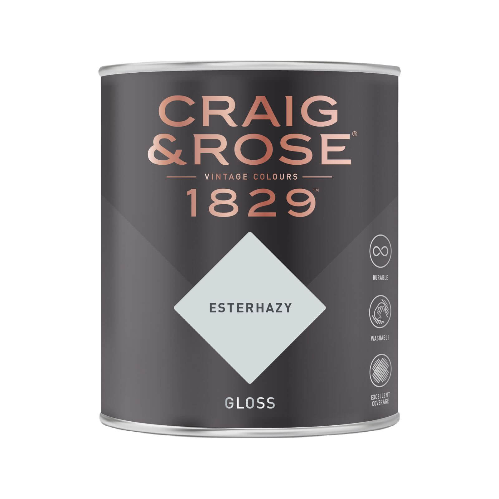 Craig and Rose 1829 Eggshell Paint, Esterhazy 1L | Durable, Low-Sheen Finish for Wood and Metal, Interior Use - image 2