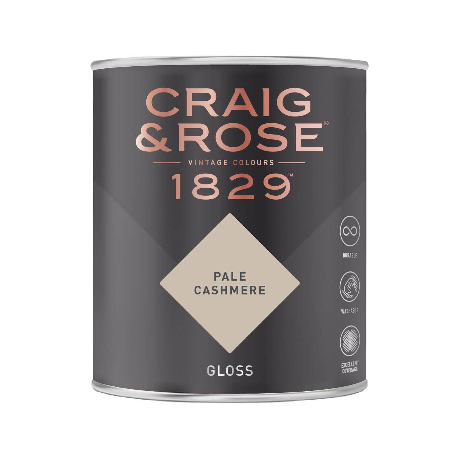 Craig and Rose 1829 Eggshell Paint, Pale Cashmere 1L | Durable, Low-Sheen Finish for Wood and Metal, Interior Use - image 2
