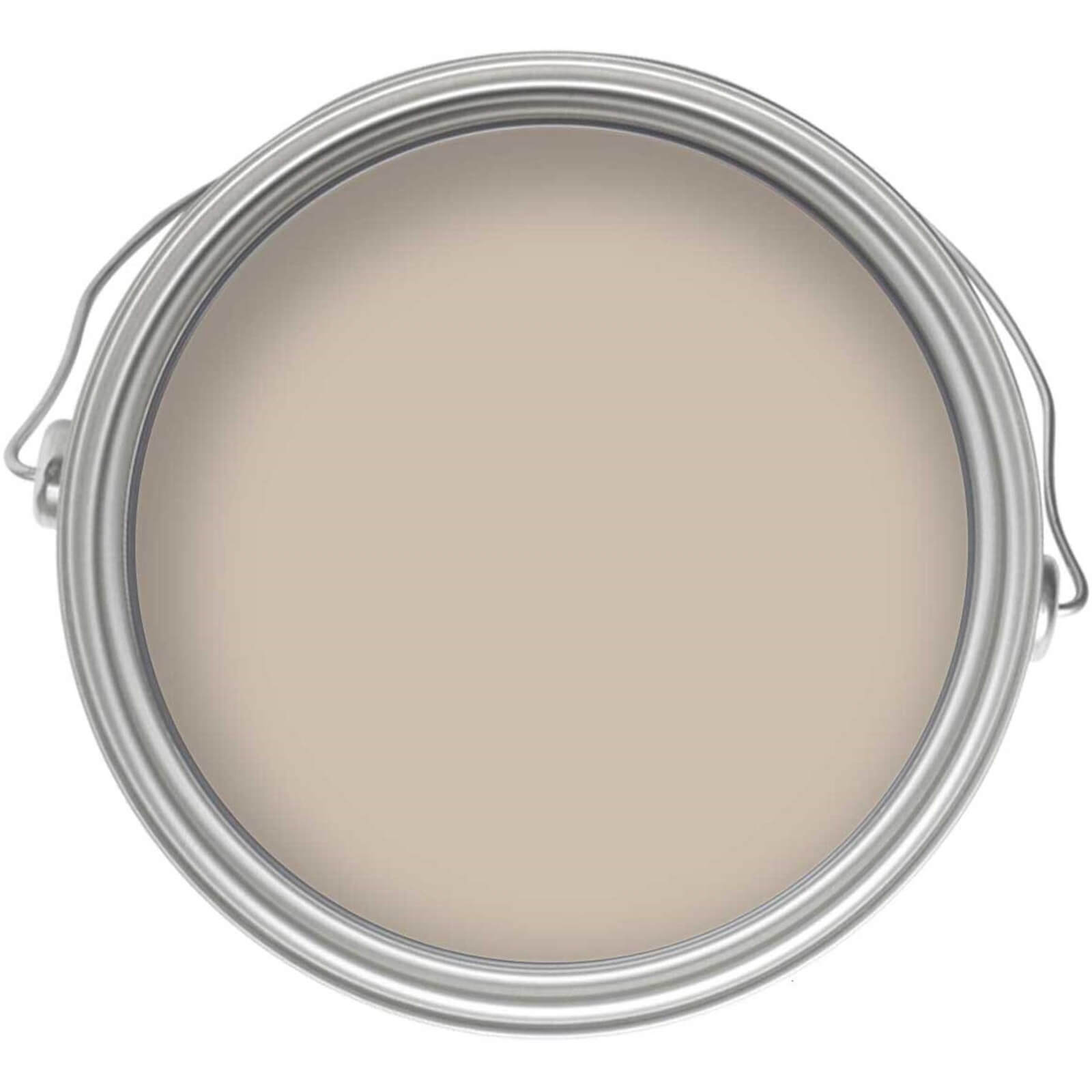 Round tin of Craig & Rose Eggshell Paint in Pale Cashmere, 750ml, featuring a smooth, creamy beige color with a subtle sheen finish.