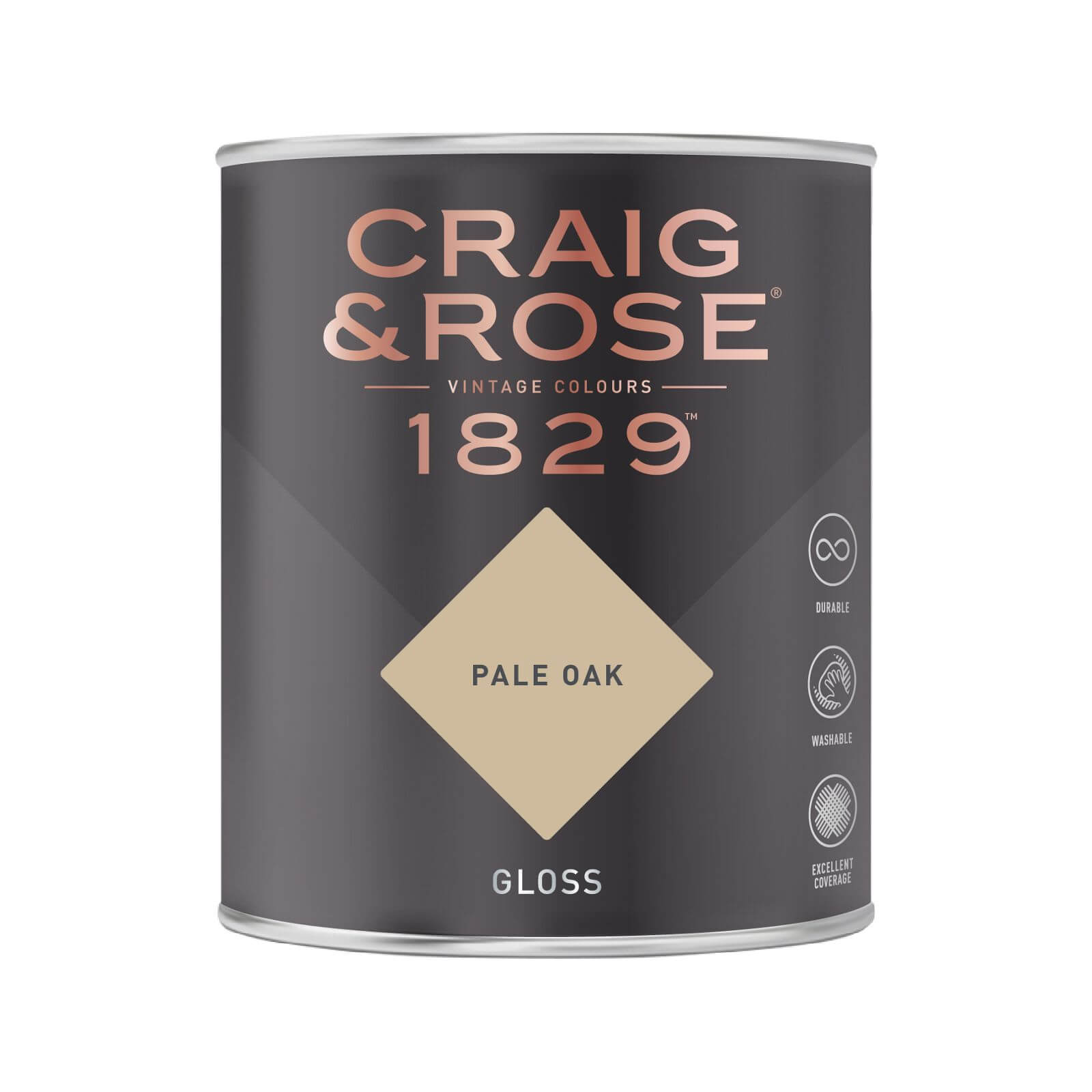 Craig and Rose 1829 Eggshell Paint, Pale Oak 1L | Durable, Low-Sheen Finish for Wood and Metal, Interior Use - image 2