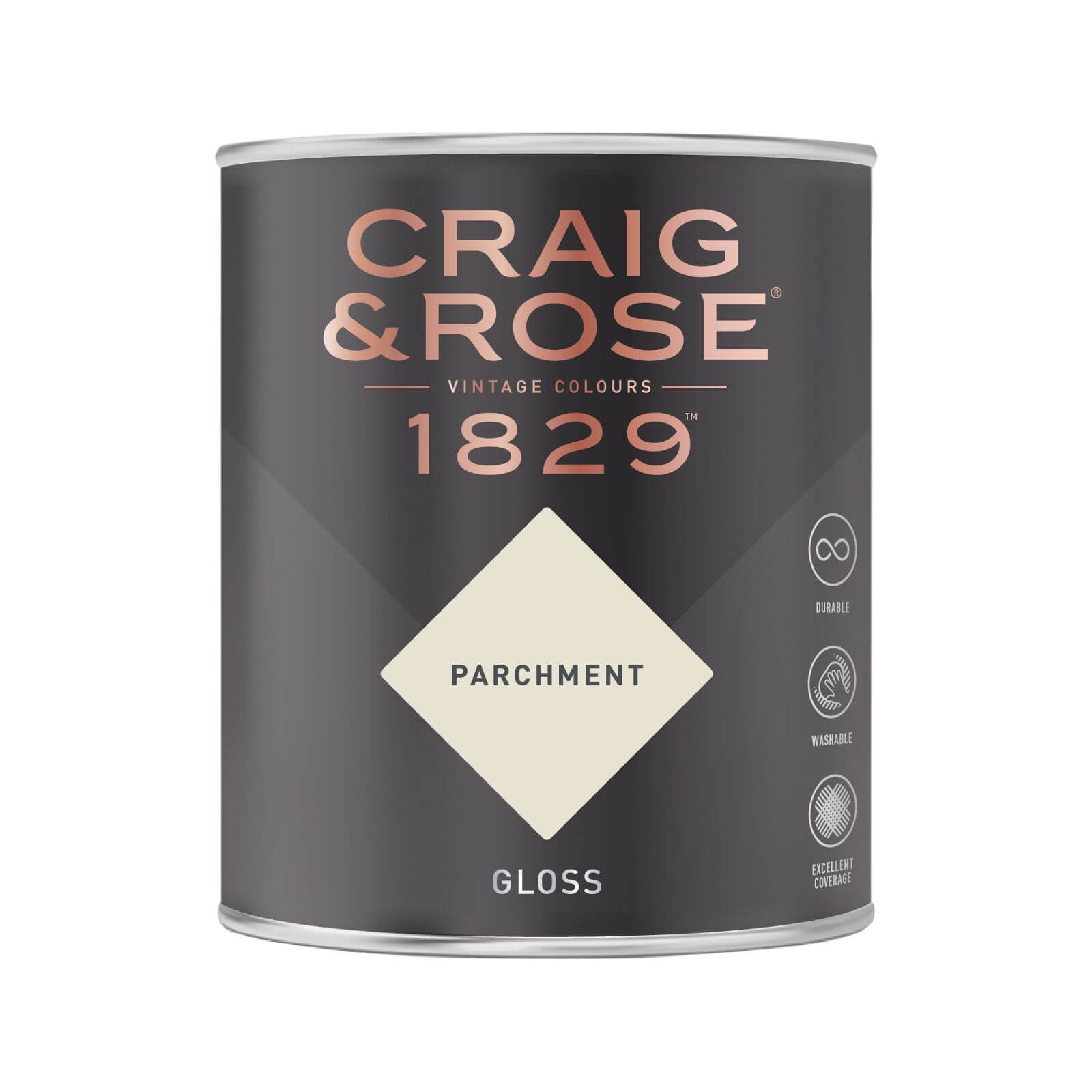 Craig and Rose 1829 Eggshell Paint, Parchment 1L | Durable, Low-Sheen Finish for Wood and Metal, Interior Use - image 2