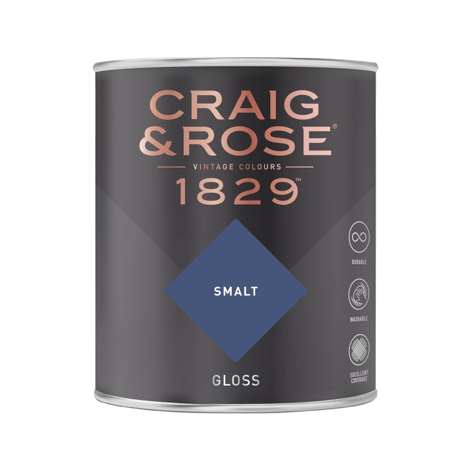 Craig and Rose 1829 Eggshell Paint, Smalt 1L | Durable, Low-Sheen Finish for Wood and Metal, Interior Use - image 2