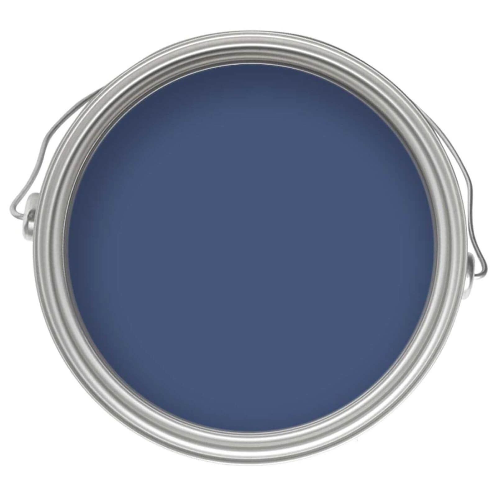Round tin of Craig and Rose 1829 Eggshell Paint in Smalt, featuring a deep blue color with a smooth, low-sheen finish, suitable for wood and metal surfaces.