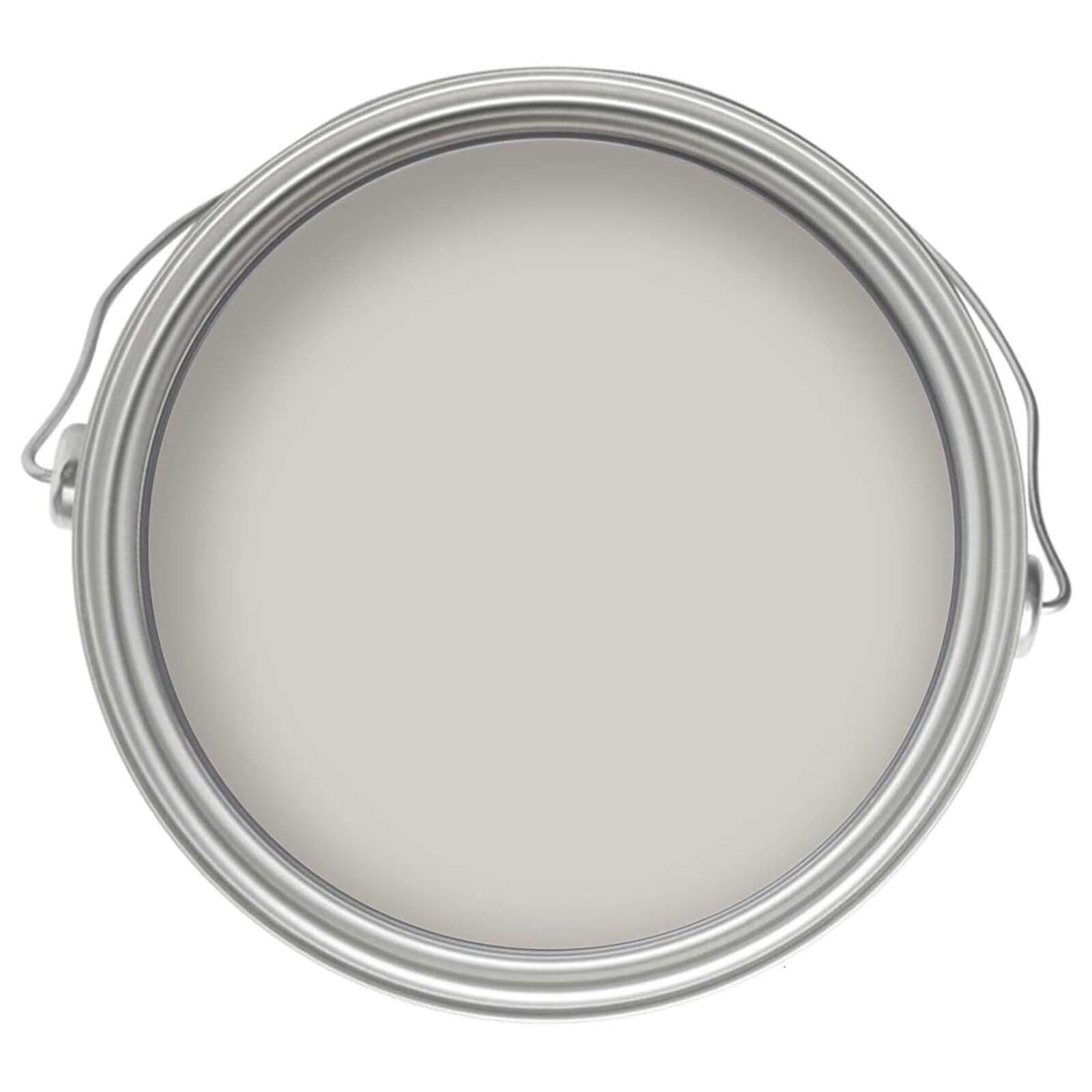 Round metal can of Craig and Rose 1829 Eggshell Paint in Turner, featuring a durable, low-sheen finish suitable for wood and metal, with a light grey color visible inside.