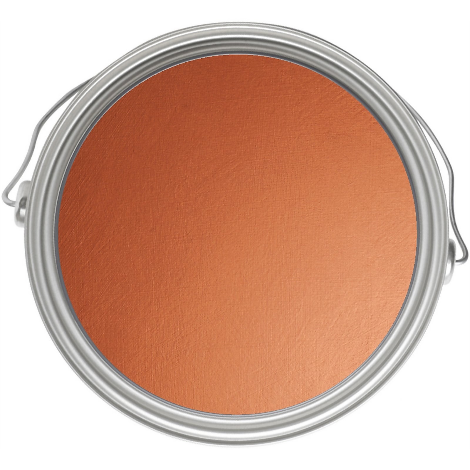 Round tin of Craig and Rose Artisan Copper Effect paint, showcasing a smooth, shiny copper surface, ideal for both interior and exterior applications.