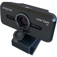 Black Creative Live! Cam Sync V3 webcam with 5 MP lens, 2560 x 1440 resolution, USB 2.0, and built-in privacy cover.