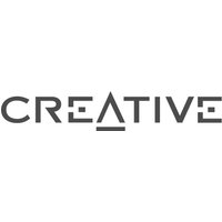 Black Creative Labs Sound Blaster X1 audio device with volume knob, USB-C port, and sleek rectangular design.