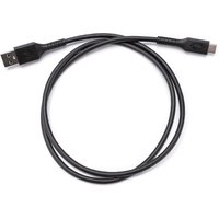 Black Crestron USB cable, USB-A male to USB-C male, USB 3.2 Gen 2, 10 Gbps, coiled in a loop.
