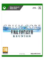 Crisis Core - Final Fantasy VII - Reunion for Xbox Series X features a vibrant blue and white cover with bold text, showcasing the game's title and Square Enix logo.