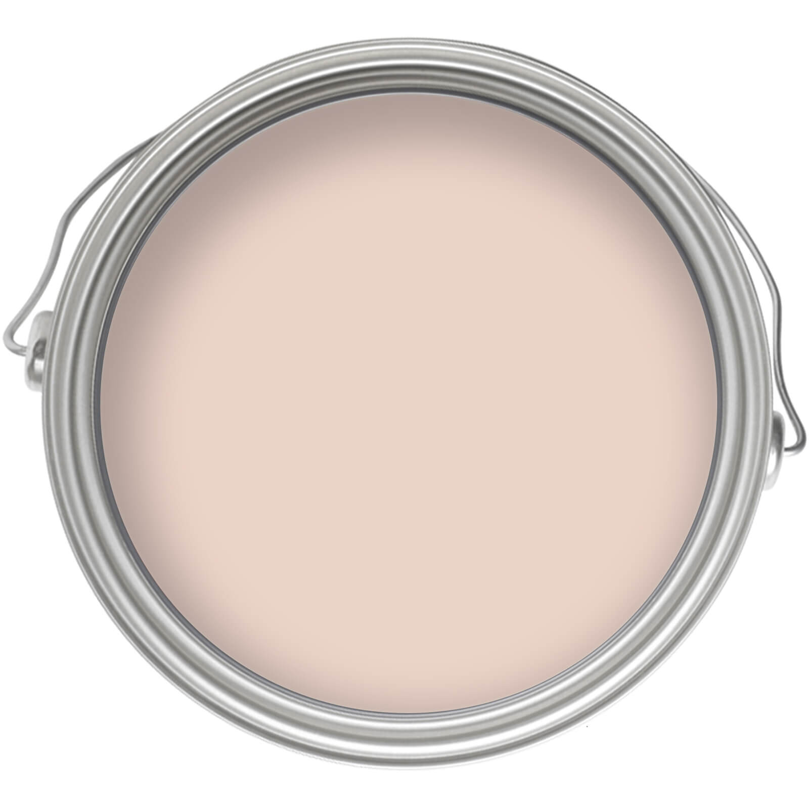 Crown Walls and Ceilings Silk Emulsion Paint in Pashmina, 2.5L, featuring a smooth, creamy beige color in a round metal paint can.