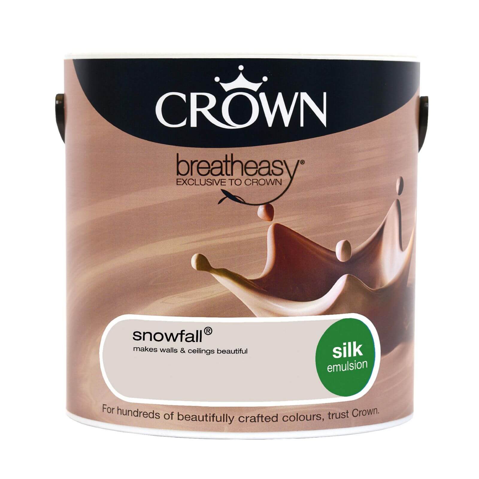 Crown Breatheasy Walls & Ceilings Snowfall Silk Emulsion Paint 2.5L - image 2