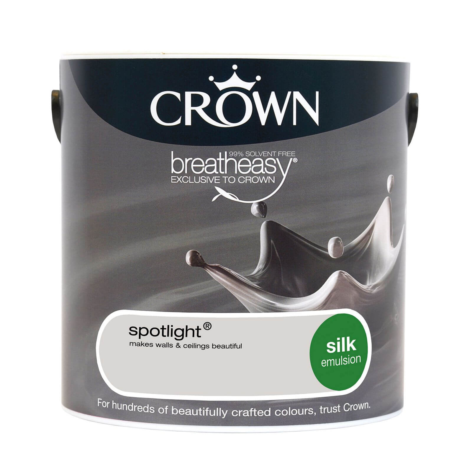 Crown Breatheasy Walls & Ceilings Spotlight Silk Emulsion Paint 2.5L - image 2