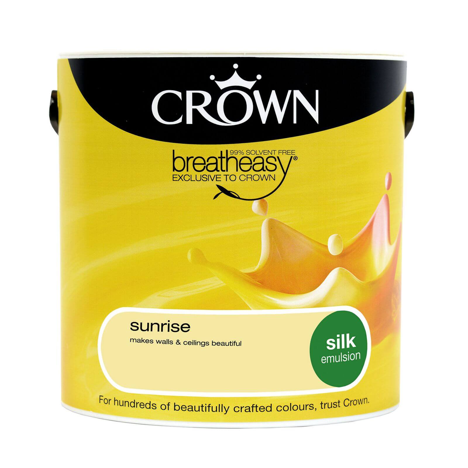 Crown Breatheasy Walls & Ceilings Sunrise Silk Emulsion Paint 2.5L - image 2