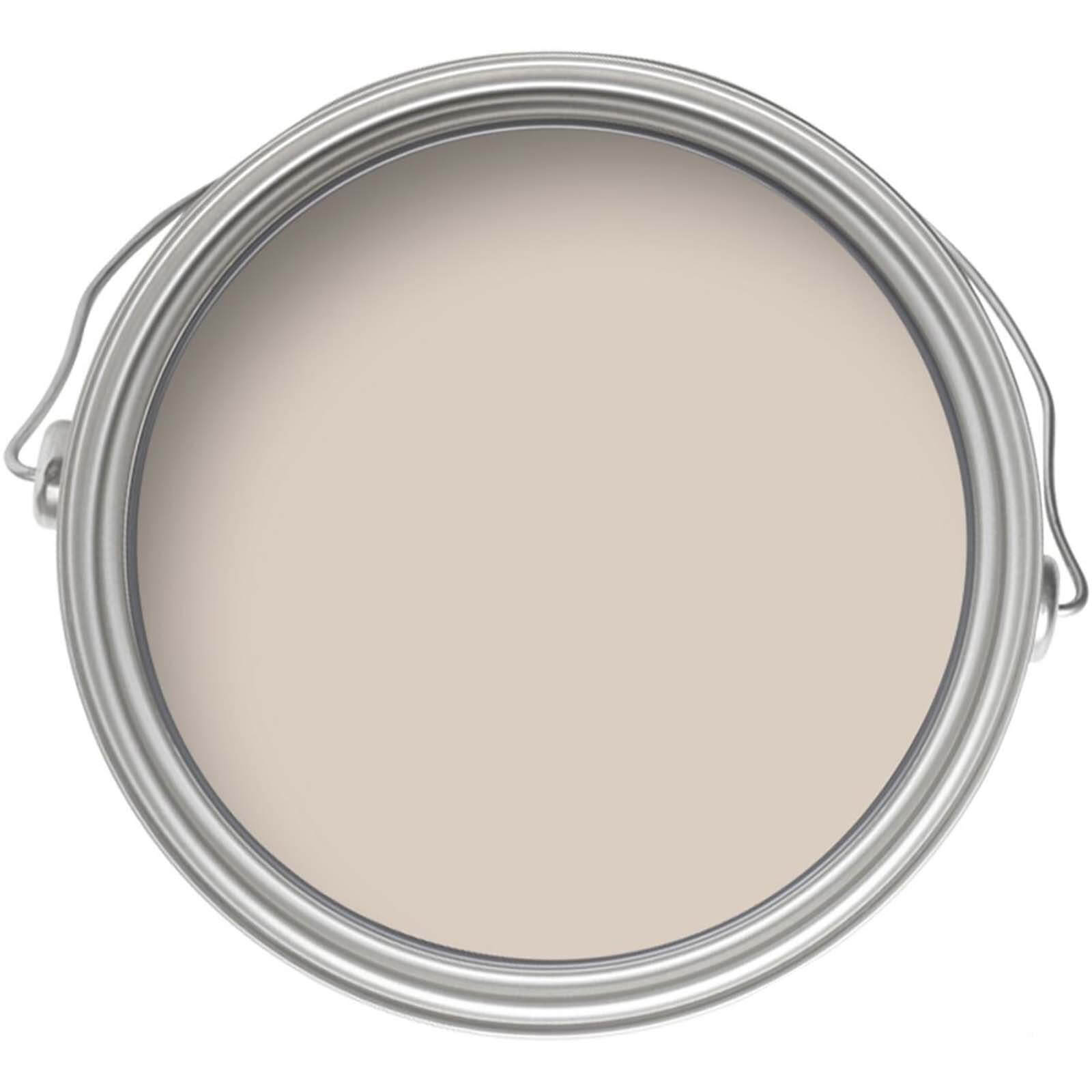 Crown Walls and Ceilings Matt Emulsion Paint in White Pepper, presented in a 5L metal tin, showcasing a smooth, soft beige color with a matte finish.