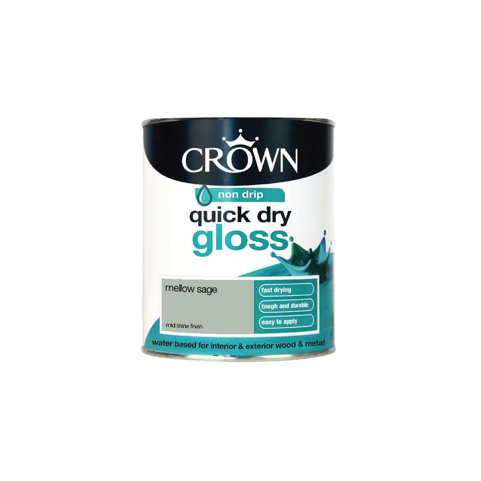 Crown Quick Dry Mellow Sage Gloss Paint 750ml - image 2