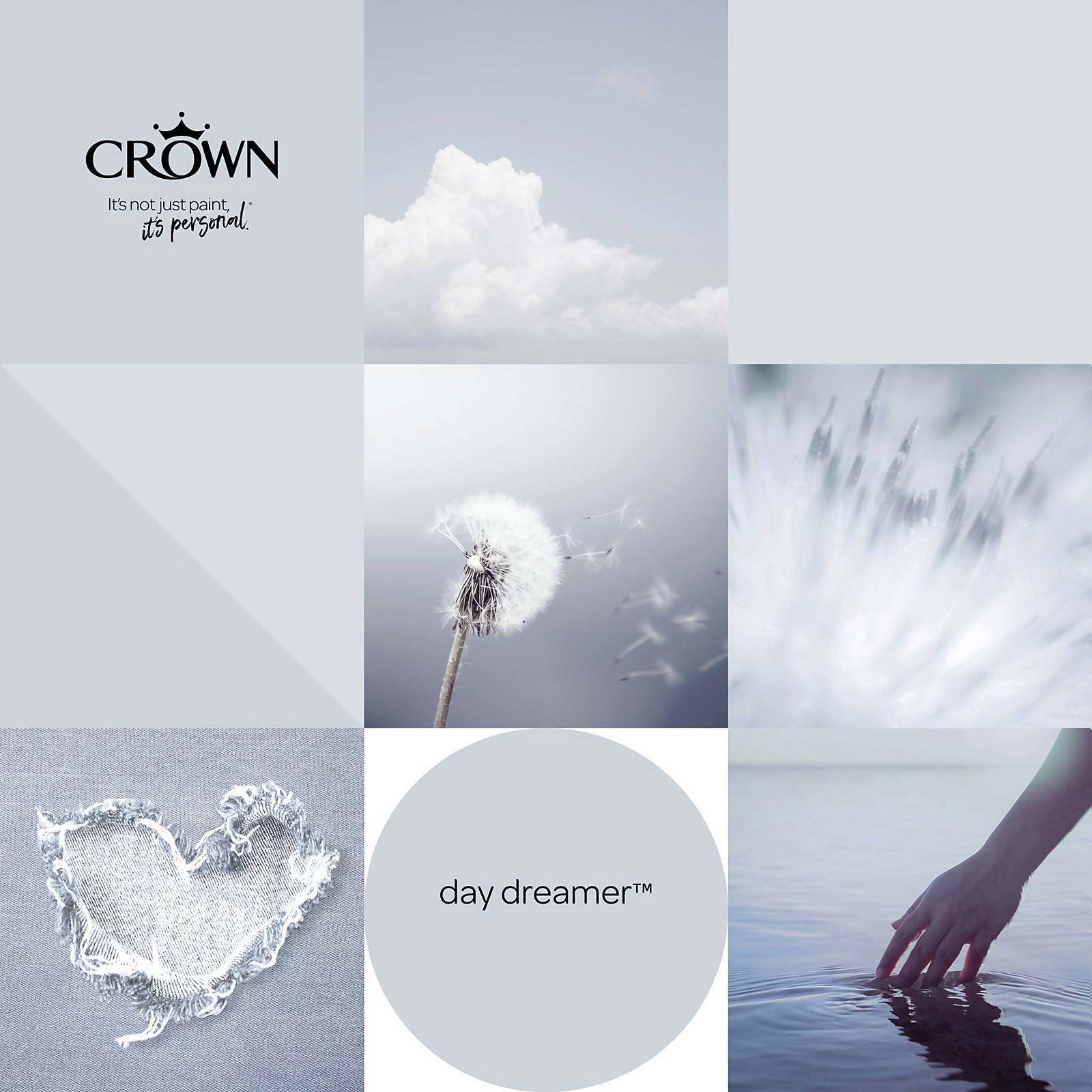 Crown Walls and Ceilings Matt Emulsion Paint, Day Dreamer 40ml Sample - image 4