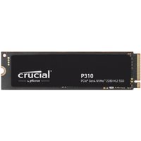 Black Crucial P310 1TB M.2 NVMe SSD with PCIe 4.0 interface, rectangular with gold connector edge.
